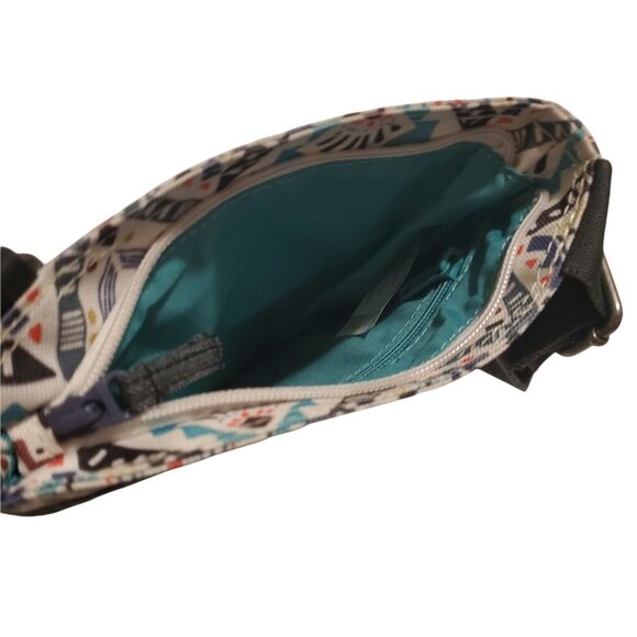 Dakine Cross Body Bag Shoulder Purse White Grey Teal Aztec Southwest 8"X10" - Picture 5 of 11